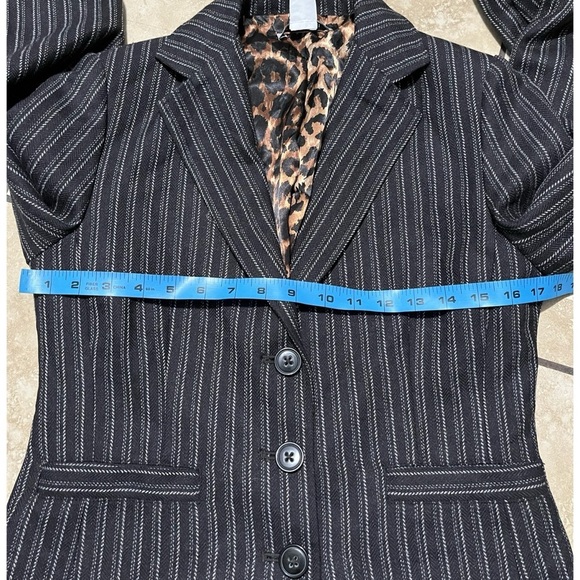 Cabi Joey Pinstripe Blazer Size 6 Black & Gray - Picture 8 of 9